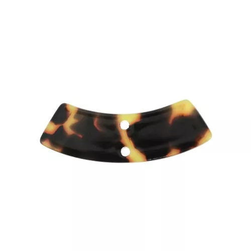 Entrepieza rectangular acetato de celulosa 31x11mm Imitación De Concha De Tortuga Marrón - Negro