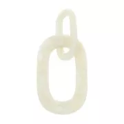 Colgante XXL acetato de celulosa 62x26 mm Imitación Concha De Tortuga - nacaradox1