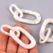 Colgante XXL acetato de celulosa 62x26 mm Imitación Concha De Tortuga - nacaradox1