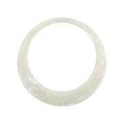 Entrepieza - colgante círculo acetato de celulosa 33.5mm Imitación De Concha De Tortuga Blanco nacaradox1|raw }}