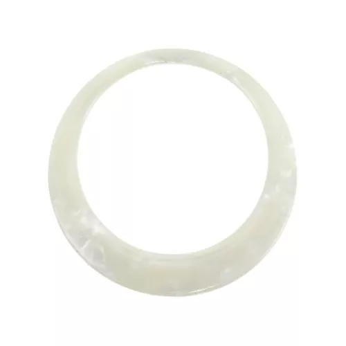 Entrepieza - colgante círculo acetato de celulosa 33.5mm Imitación De Concha De Tortuga Blanco nacaradox1