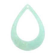 Colgante gota calado acetato de celulosa 46x33 mm Imitación De Concha De Tortuga Mint nacaradox1|raw }}