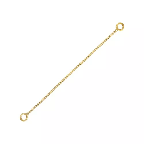 Cadena de extensión malla Vénitienne 2 anillas 50x0.85 mm de Gold filled x1
