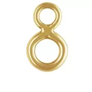 Anillas dobles soldadas de 6,5 x 3,9 mm en Gold filled (oro laminado), 5 unidades