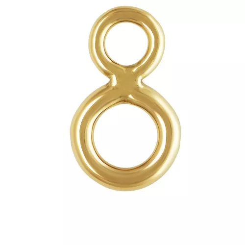 Anillas dobles soldadas de 6,5 x 3,9 mm en Gold filled (oro laminado) x5