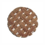 Disco plano de bambú trenzado 15 mm - Marrón claro x1