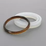Molde de silicono para hacer pulseras facetadas de resina 56x7x5 mm x1