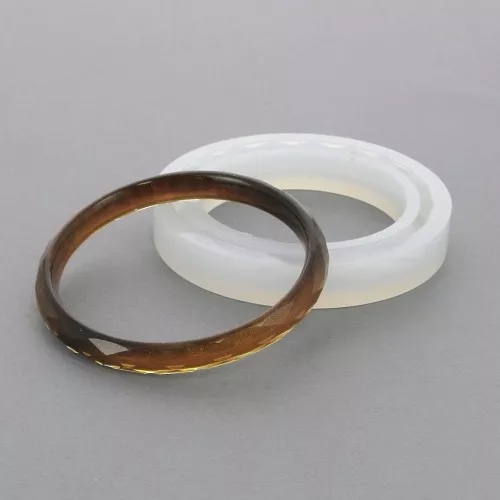 Molde de silicono para hacer pulseras facetadas de resina 56x7x5 mm x1