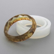 Molde de silicono para hacer pulseras facetadas de resina 56x16x8 mm x1|raw }}