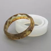 Molde de silicono para hacer pulseras facetadas de resina 56x16x8 mm x1