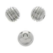 Cuentas redondas aplanadas con rayas de Acero inoxidable 3047x8 mm x4|raw }}