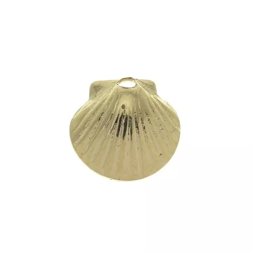 Mini dije concha 7.5x8 mm - Dorado al oro fino x1