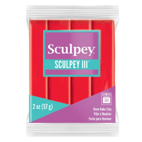 Pasta Sculpey III 57 gr Red hot red (n°583)