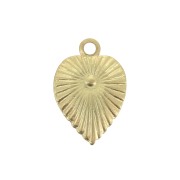 Charm hoja de oro labrada 11,5x8 mm - Dorado con oro fino satinado x1|raw }}