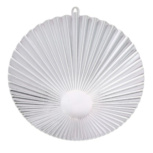 Colgante pendientes de Aro arrugado 48x45 mm cabuchón fondo plano 10 mm chapado en plata fina x1