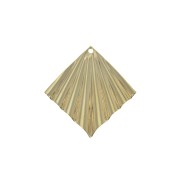 Colgante rombo efecto arrugado 28x27 mm - Dorado al oro fino x1|raw }}