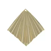 Colgante rombo efecto arrugado 42x39 mm - Dorado al oro fino x1