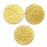 Cequies martillados 16 mm dorado con oro finox5