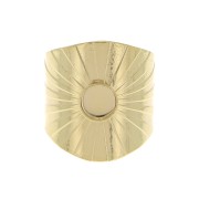 Anillo ancho ajustable engastado para cabuchón con base plana 6 mm - Dorado al oro fino x1|raw }}