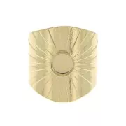 Anillo ancho ajustable engastado para cabuchón con base plana 6 mm - Dorado al oro fino x1