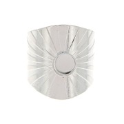 Anillo ancho ajustable engastado para cabuchón con base plana de 6 mm chapado en plata finax1|raw }}