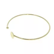 Pulsera fina para cabuchón con base plana 8 mm - Chapado de Oro 3 micras x1