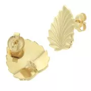 Ganchos pendientes 17,5x15,5 mm con aro abierto - Dorado x2