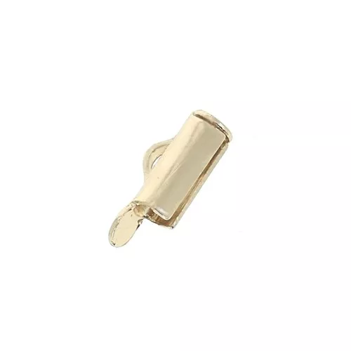 Terminal para tejido de perles rocallas & Delica Miyuki 7 mm dorado x1