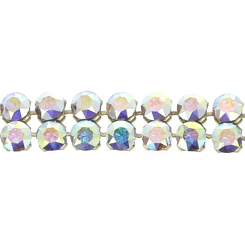 PureCrystal Crystal Mesh 40001 2 filas 5.3 mm Crystal AB - Dorado x5cm