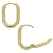 Ganchos pendientes ovaladas a personalizar 14x10 mm - Dorado x2