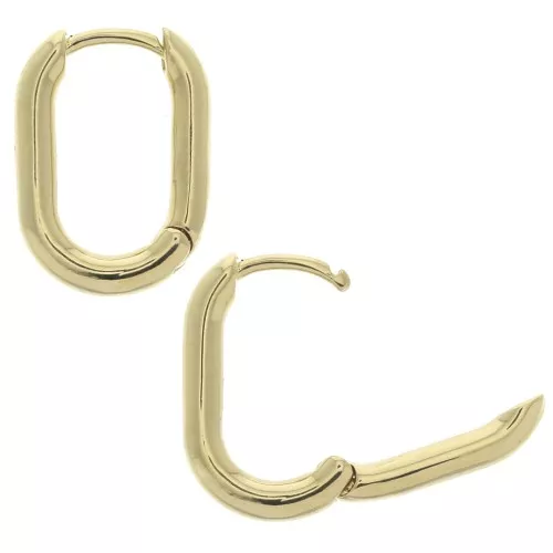 Ganchos pendientes ovaladas a personalizar 14x10 mm - Dorado x2