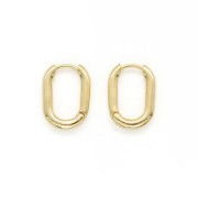 Ganchos pendientes ovaladas a personalizar 14x10 mm - Dorado x2