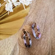 Ganchos pendientes ovaladas a personalizar 14x10 mm - Dorado x2