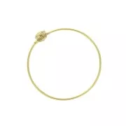 Pendientes de aro y criollas a personalizar 30 mm - Dorado con oro fino x2