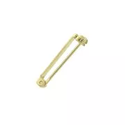 Imperdible Broche base para trabajos bisutería 22 mm - Dorado con oro fino x1