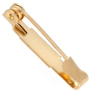 Broche Soporte 22,5 mm - Dorado con oro fino x1