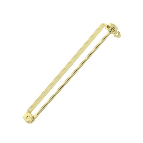 Imperdible Broche base para trabajos bisutería 38 mm - Dorado con oro fino x1