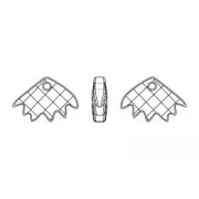 Colgante Zinnia PureCrystal 6902 16,5x25 mm Crystal Silver Shade x1