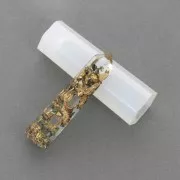 Molde silicona hexágono en punto para hacer colgantes de resina 48 mm x1