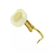 Protectores de silicona para pendientes clips 8x9 mm - Transparente x2