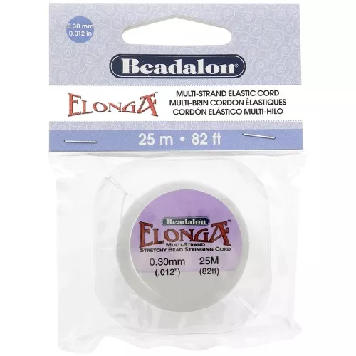 Hilo elástico Elonga 0,30 mm Multihebra - Blanco x25m