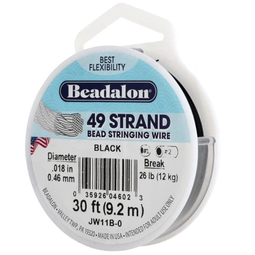 Hilo de Acero 49 hebras 0.46 mm Negro x9,2 m