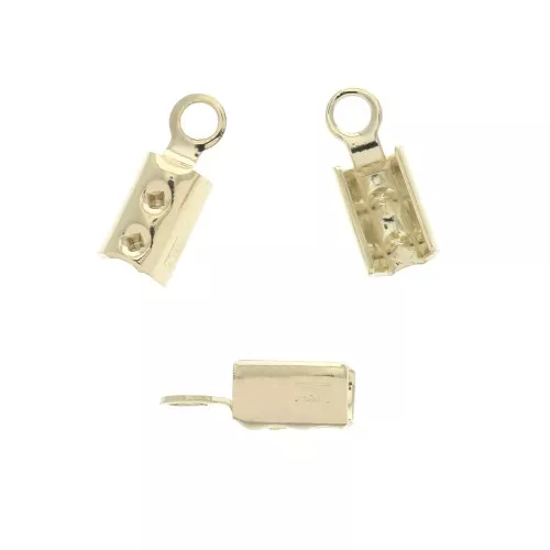 Terminales para apretar redondos 3 mm - Chapado de Oro 3 micras x4