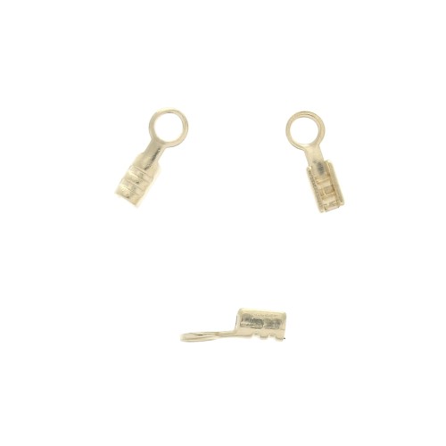 Terminales para apretar redondos 0.9 mm - Chapado de Oro 3 micras x4