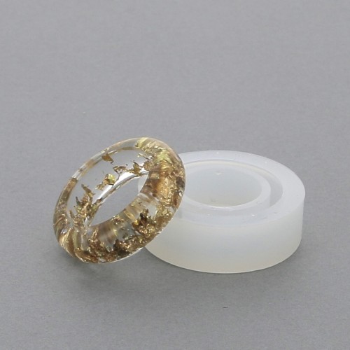 Molde silicona para hacer anillos de resina talla 56 x1