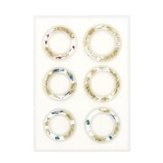 Molde de silicona para hacer 6 anillas anchos de resina x1