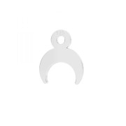 Dije mini cuerna media luna 8.5x7 mm de Plata 925 x1|raw }}
