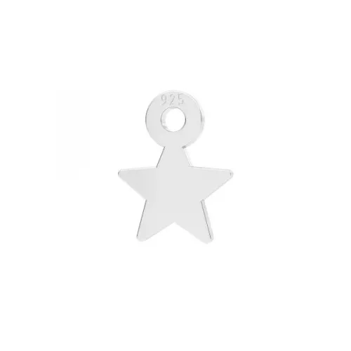 Dije mini estrella 8x7 mm de Plata 925 x1