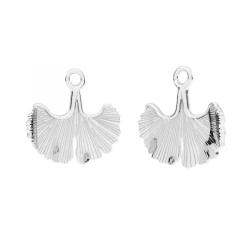 Dije hoja de ginkgo 15.5x15 mm de Plata 925 x1