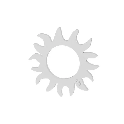 Entrepieza - colgante sol 12.5 mm de Plata 925 x1